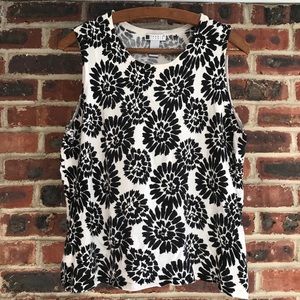 Black and White Floral Top